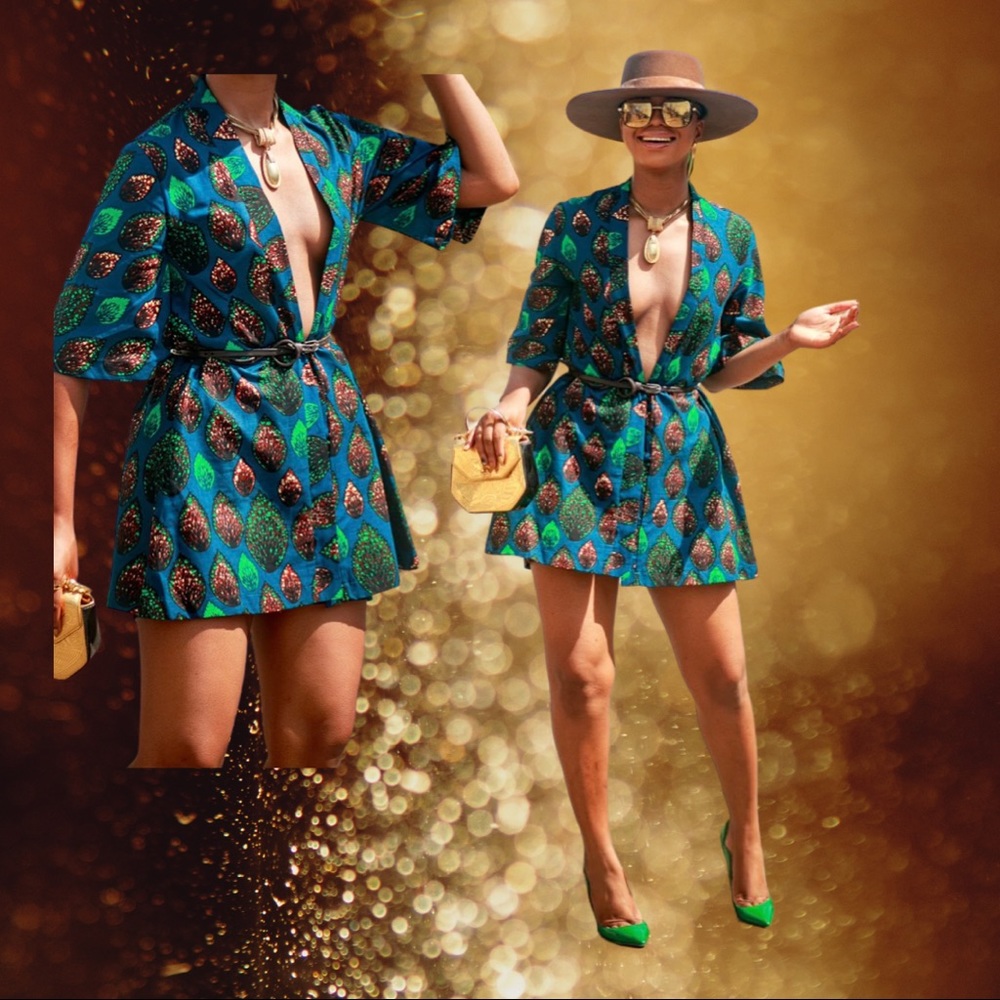 Tribal/African-Inspired Print Two-Piece Set